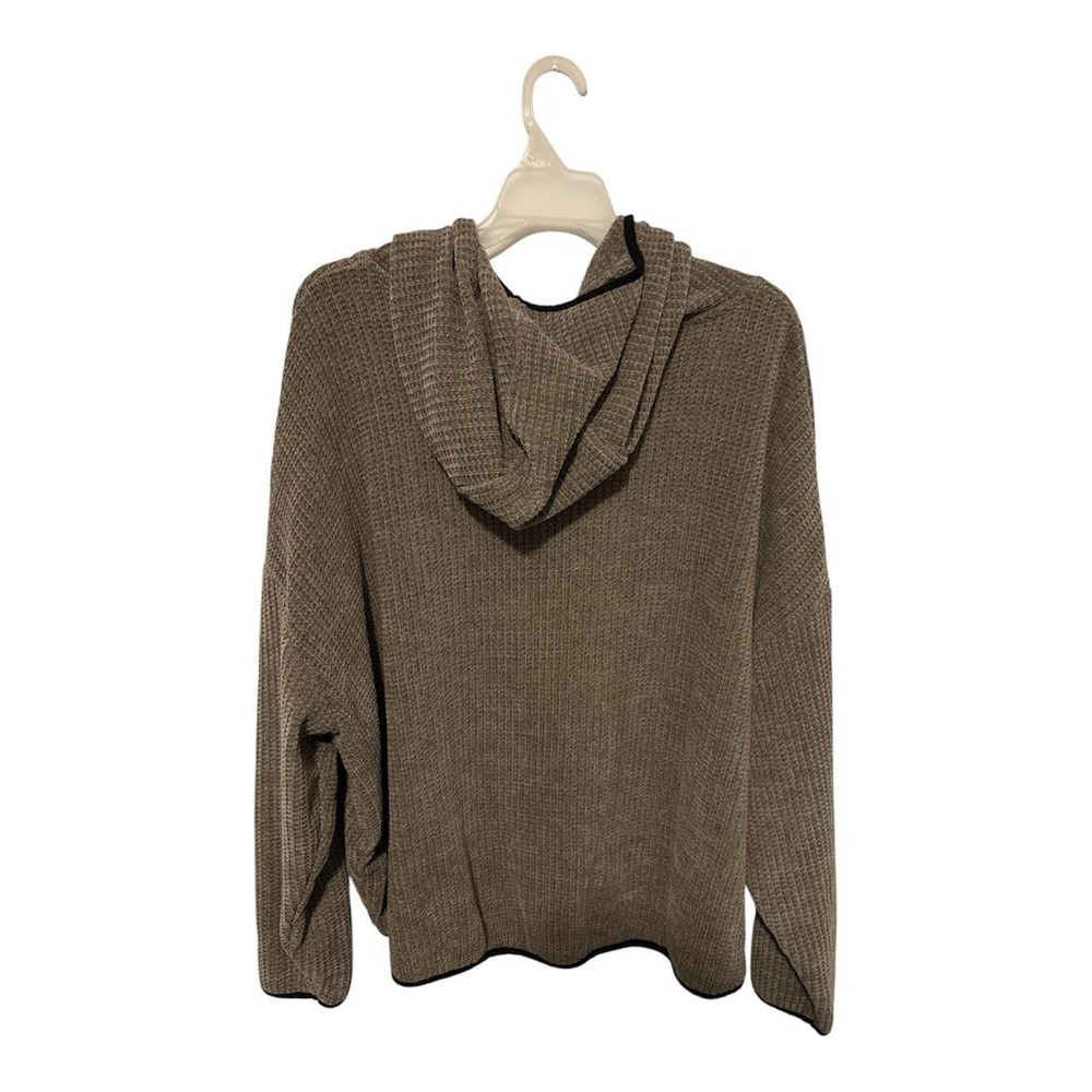 Sydney USA Brown & black waffle knit hoodie - Picture 2 of 2